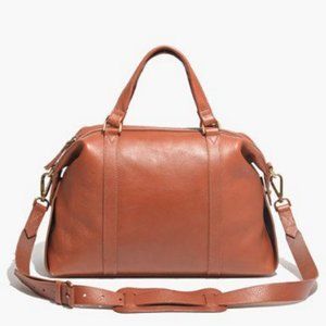 Madewell, The Glasgow Satchel English Saddle Tan Leather Shoulder Bag Purse